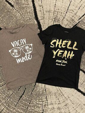 Set of 2 Women's Size Large Graphic Tees